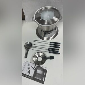 Stainless Steel Fondue Set with Accessories